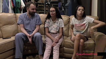 The sister's 1st gyno exam angel santana & aria nicole The sister's 1st gyno exam angel santana & aria nicole