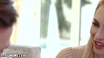 Blonde sex goddess gets fucked from behind