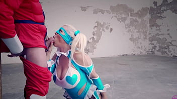 Street fighter cosplay with fight and sex emilio ardana blondie fesser