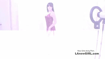 Natural beauty with a brunette twist seduced by the producer