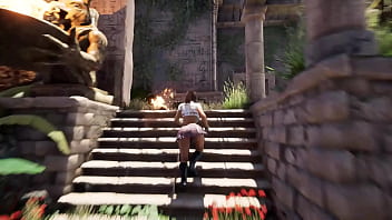 Lara croft learns to climb rocks and huge cocks game