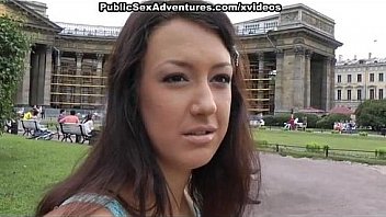 Nasty blowjob in a public place