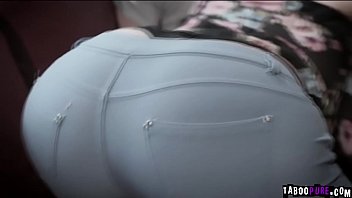 Riley reyes approaches her and starts caressing his body down to his pants