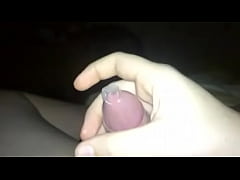 Play MP4 - teen twink puts on condom and masturbates