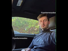 Play MP4 - risky sucking his own cock in a dirt parking lot full of cars then cums on his stomach