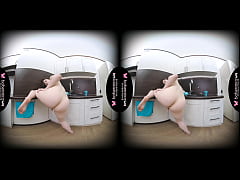 Play MP4 - Solo brunette teen Maya Stone Love fingerplays in VR