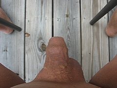 Play MP4 - 65 year old male masturbates and cums outside