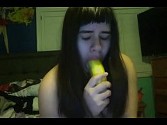Play MP4 - teen big tit girl blowjob banana