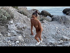 Play MP4 - Kate Rich fucks in the mountains without being afraid of passers-by and gets a lot of cum in her mouth