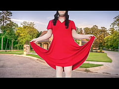 Play MP4 - Public nudity&period; Hot ladyboy shemale sexy dancing in front of the neighbors