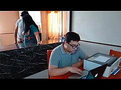 Play MP4 - My cuckold husband works while my stepson fucks me in the kitchen