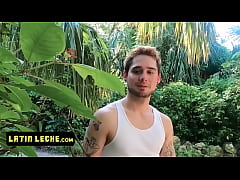 Play MP4 - Latin Leche - Lucky Stud Runs Accros Sexy Latin Machos Pleasuring Themselves On The Beach And Joins