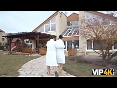 Play MP4 - VIP4K&period; Old man is here to penetrate girls trimmed pussy by the pool