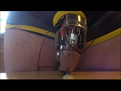 Play MP4 - estm e-stim electro cum sperm load milking with chastity device
