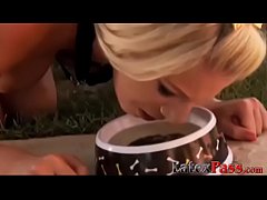 Play MP4 - Cutie in latex outdoor pussy drilled blonde Danielle Maye