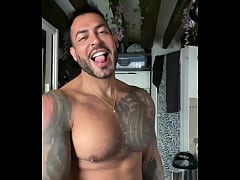 Play MP4 - Latino PORNSTAR VIKTOR ROM Lying down squeeze BBC out all milk big muscle boy and tattoed