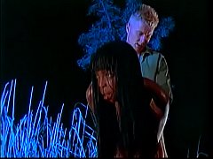 Play MP4 - African skank Eva sucks big white cock and fucks it outdoors at night