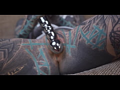 Play MP4 - Tattoo girl gets a stainless steel dildo to shove up her ass