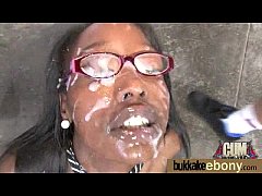 Play MP4 - Ebony in a huge bukkake 27