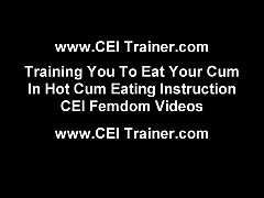 Play MP4 - Eat your own cum to please your goddess CEI