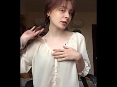 Play MP4 - She took off her underwear on camera and showed a smooth pussy&period;