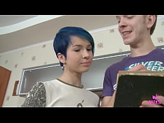 Play MP4 - Slim Blue Haired Brunette Aster V Gets Dicked & Facialized By Milo P&excl;