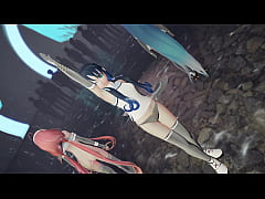 Play MP4 - Samidare&comma; Suzukaze&comma; Kawakaze Nude Dance - Koshitantan MMD by DiAnon
