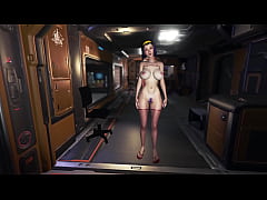 Play MP4 - Busty waifu Faye Valentine solo poses to music in sexy red lingerie